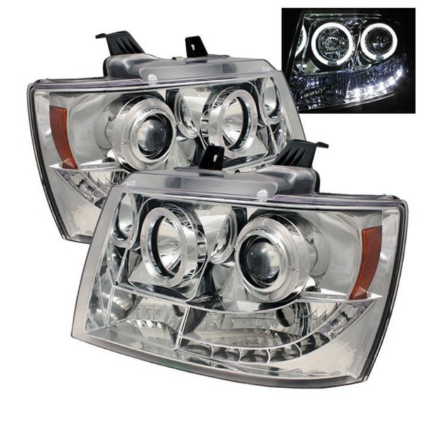 Spyder Automotive 07-14 SUBURBAN/TAHOE/AVALANCHE PROJECTOR HEADLIGHTS-LED HALO DRIVER/PASSENGER 5009654